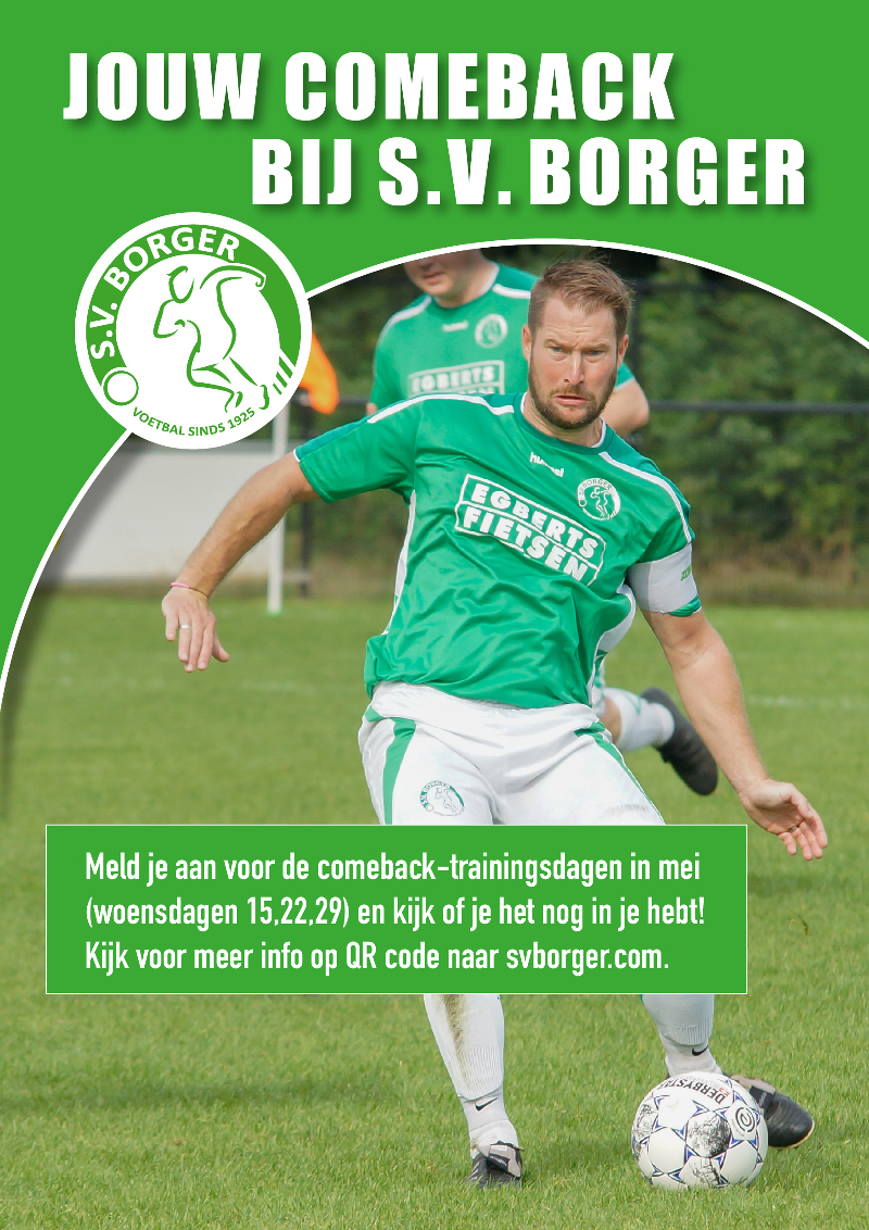 Jouw comeback bij S.V. Borger