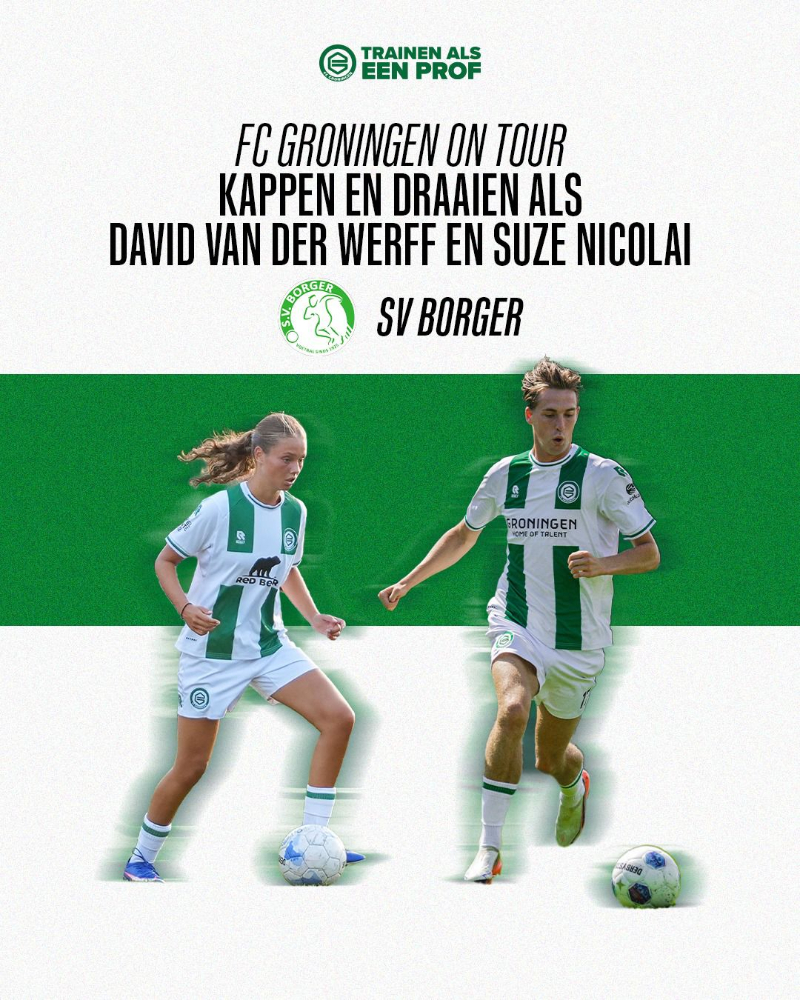 FC Groningen komt naar SV Borger!